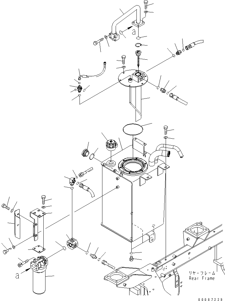 Wheel Loaders Komatsu / WA200PT-5 S/N 65001-UP (Parallel Linkage Spec.)(wa200p0c) / HYDRAULIC TANK(#65910-)(180020 : H0110-01A0A)
