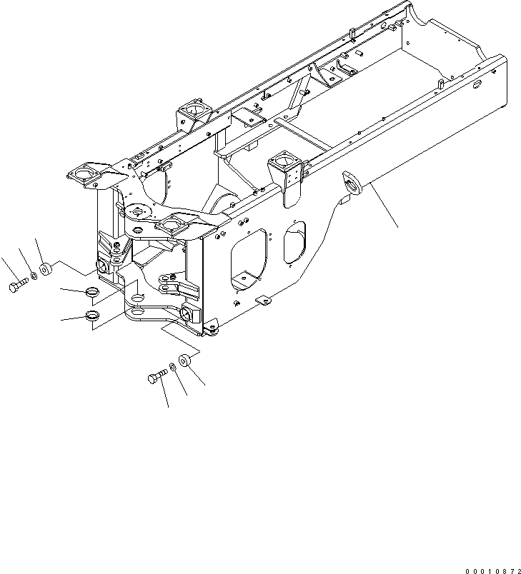 Wheel Loaders Komatsu / WA200PT-5 S/N 65001-UP (Parallel Linkage Spec.)(wa200p0c) / REAR FRAME (BATTERY DISCONNECT SWITCH)(210030 : J4120-01A1)