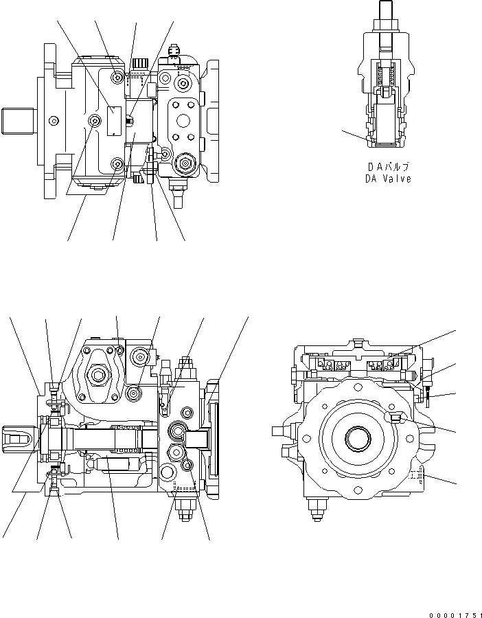Wheel Loaders Komatsu / WA200PT-5 S/N 65001-UP (Parallel Linkage Spec.)(wa200p0c) / PUMP (1/14)(420030 : Y1610-11A0)