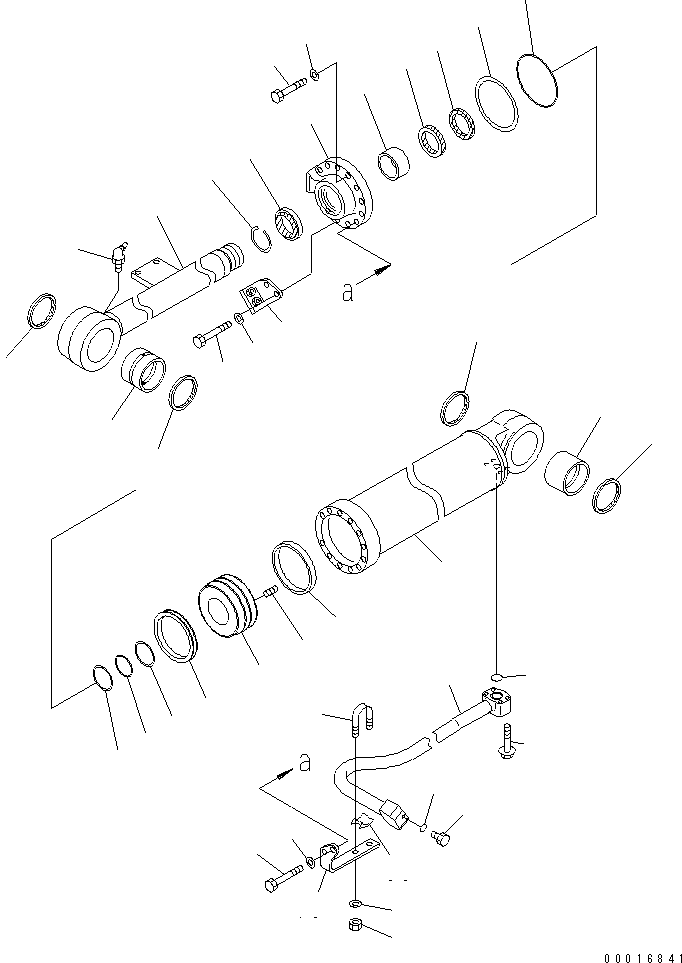 Wheel Loaders Komatsu / WA200PT-5 S/N 65001-UP (Parallel Linkage Spec.)(wa200p0c) / BUCKET CYLINDER (INNER PARTS)(420230 : Y1620-11A0)
