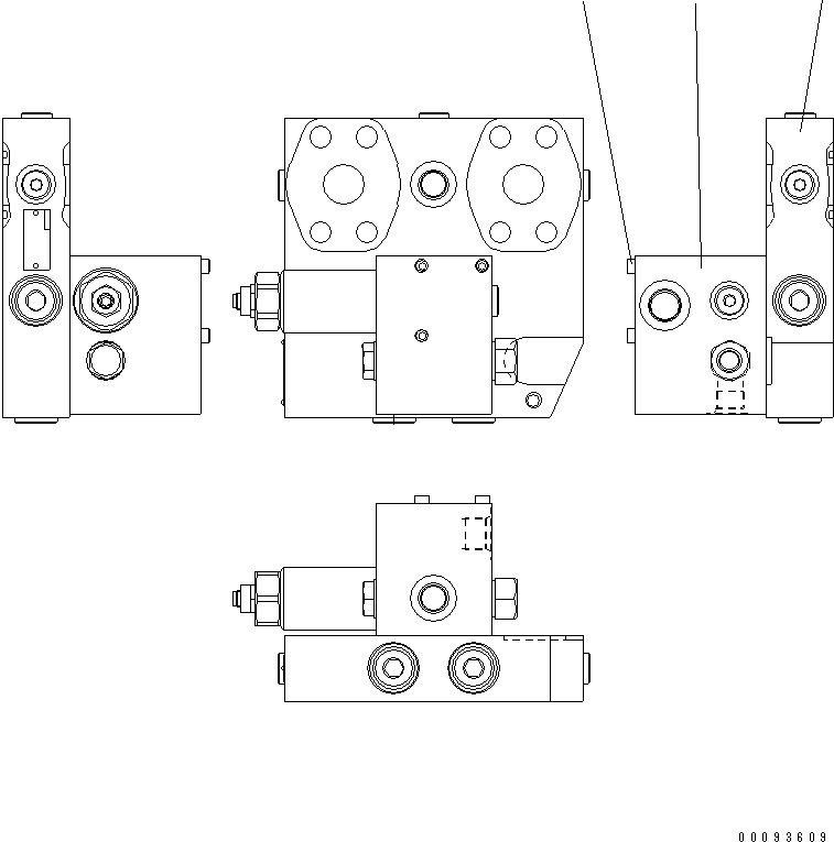 Wheel Loaders Komatsu / WA200PT-5 S/N 65001-UP (Parallel Linkage Spec.)(wa200p0c) / VALVE (HST MOTOR) (1/4)(#69301-)(420550 : Y1683-01A0A)