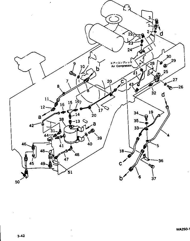 Wheel Loaders Komatsu / WA250-1 S/N 10001-UP(wa250-1c) / TIRE INFLATION KIT (1/2)(090150 : 3501)