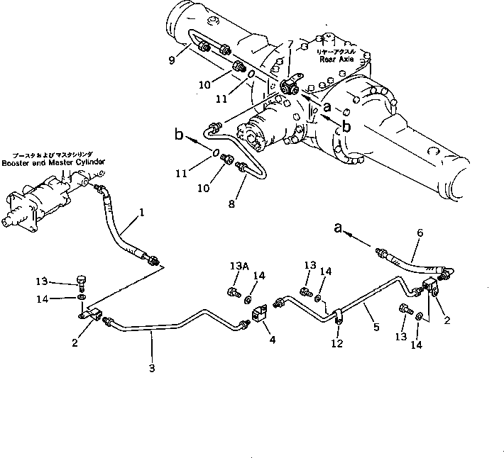 Wheel Loaders Komatsu / WA250-1 S/N 10001-UP(wa250-1c) / BRAKE OIL PIPING (3/3)(090210 : 3613)