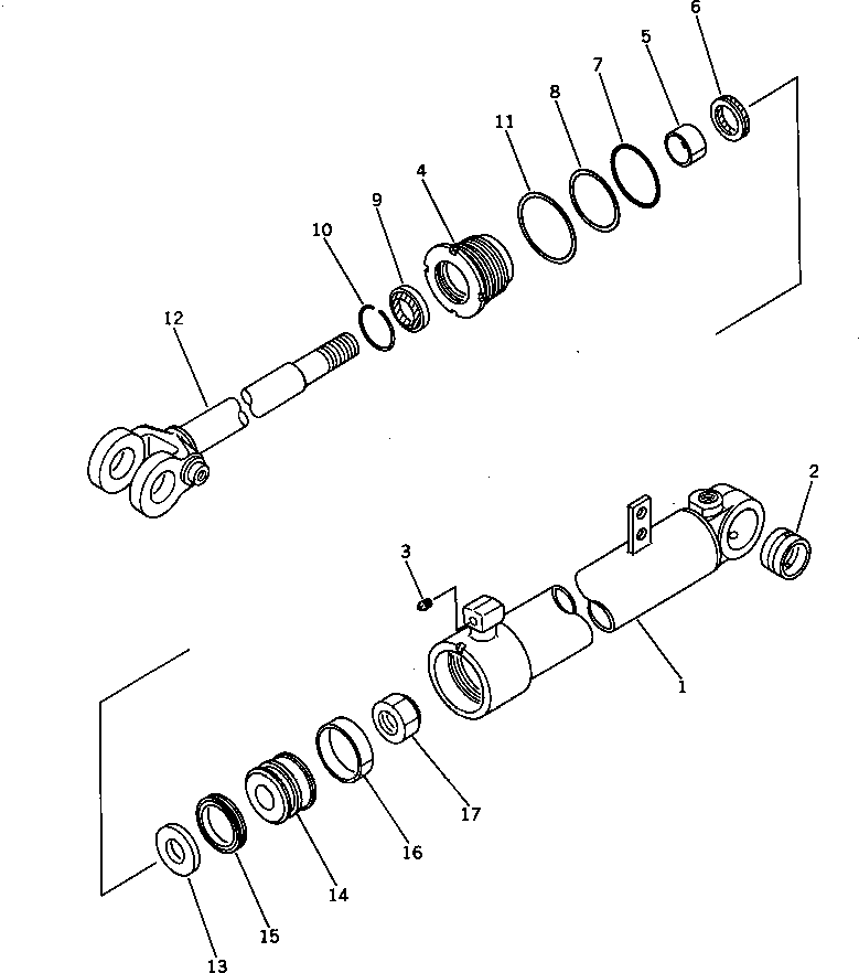Wheel Loaders Komatsu / WA250-1 S/N 10001-UP(wa250-1c) / STEERING CYLINDER(#10001-10623)(120020 : 4201)