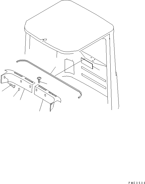 Wheel Loaders Komatsu / WA250-3 S/N 65001-UP(wa250-3r) / ROPS CAB (1/3) (INTERIOR TRIM)(240040 : K0210-02A0)