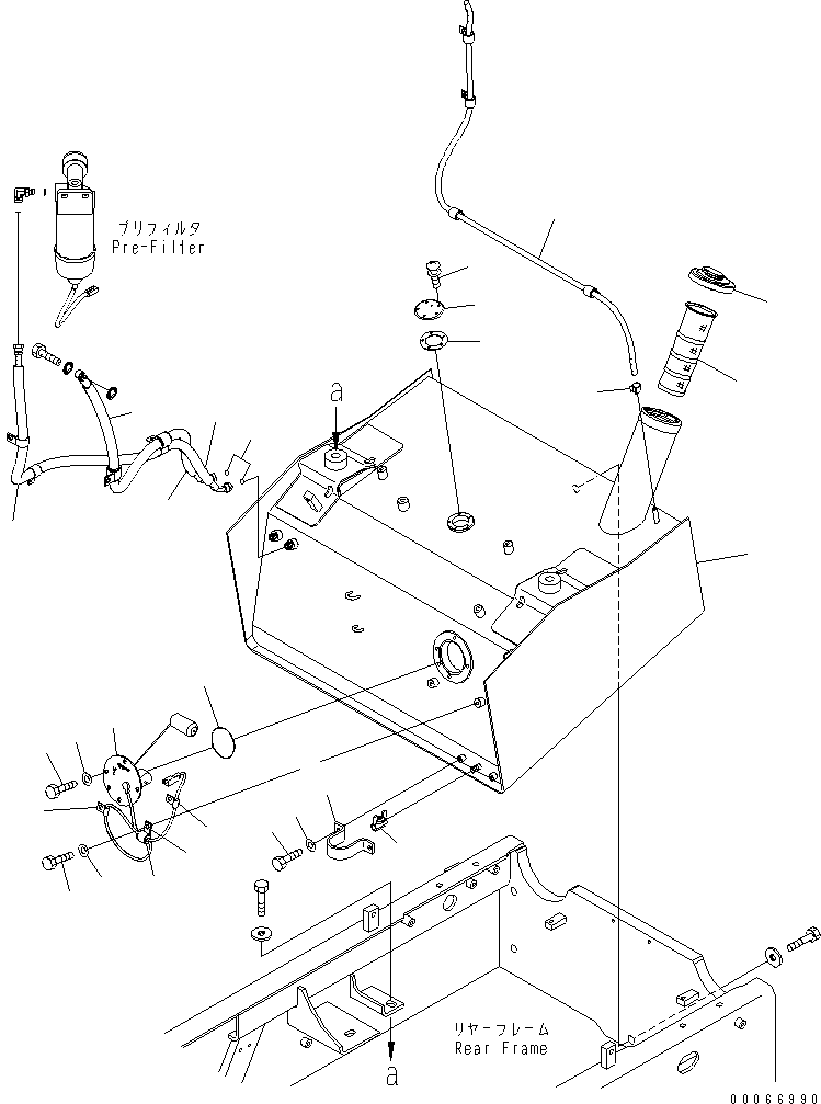 Wheel Loaders Komatsu / WA250PZ-6 S/N 75001-75749 (For EU)(wa250p3c) / FUEL TANK (EU SPEC.)(#75001-)(090020 : D0100-01A1)