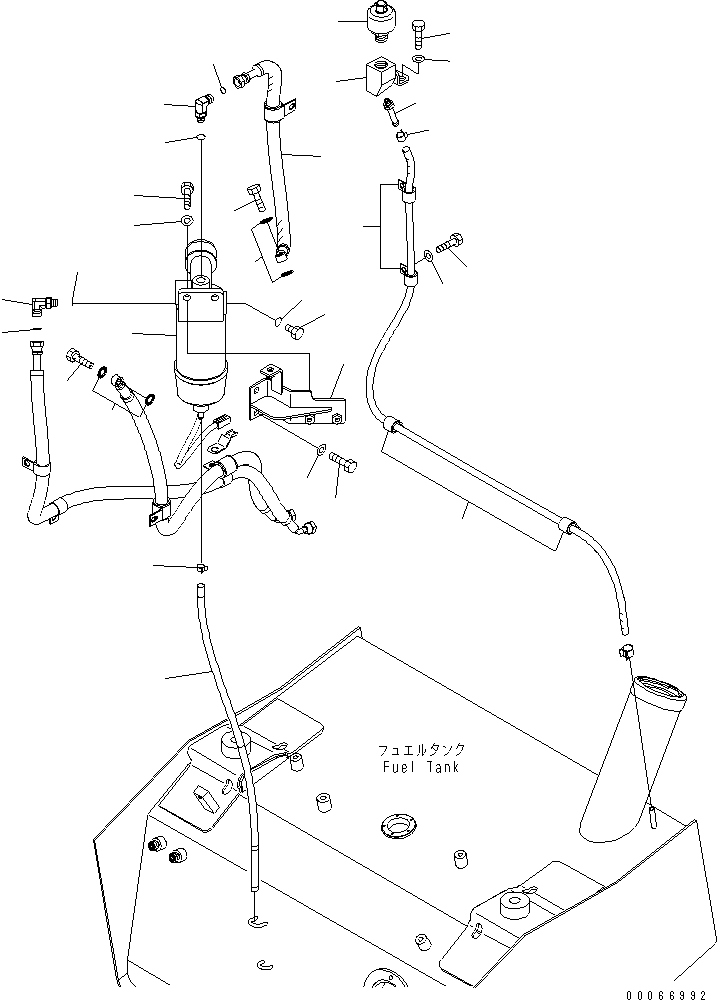 Wheel Loaders Komatsu / WA250PZ-6 S/N 75001-75749 (For EU)(wa250p3c) / FUEL TANK (FILTER)(#75001-)(090040 : D0100-03A0)