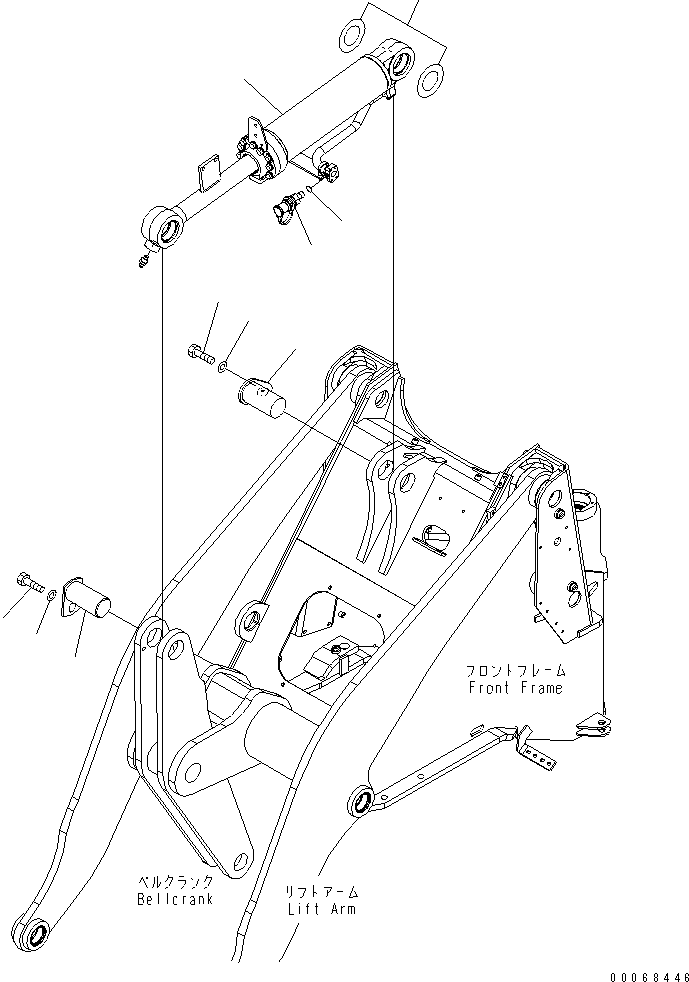 Wheel Loaders Komatsu / WA250PZ-6 S/N 75001-75749 (For EU)(wa250p3c) / BUCKET CYLINDER (WITH FALL DOWN PREVENTION VALVE)(#75001-)(300070 : T4150-01A1)