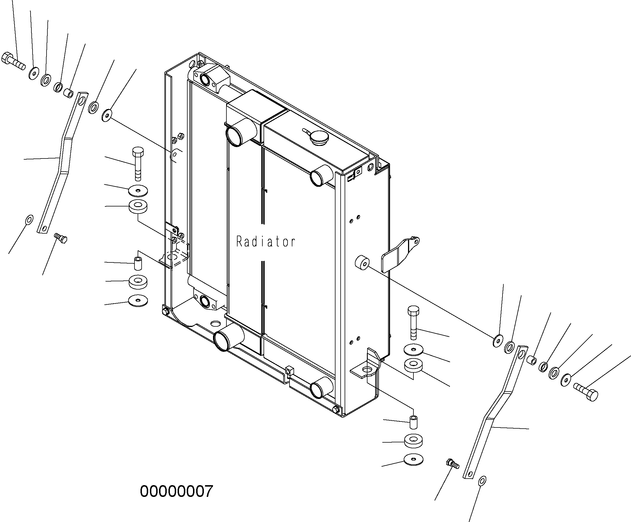 Wheel Loaders Komatsu / WA250PZ-5 S/N H50051 - Up(wa250pz) / RADIATOR MOUNT (STD AND WIDE CORE)(C0-7 : C0110-02A0)
