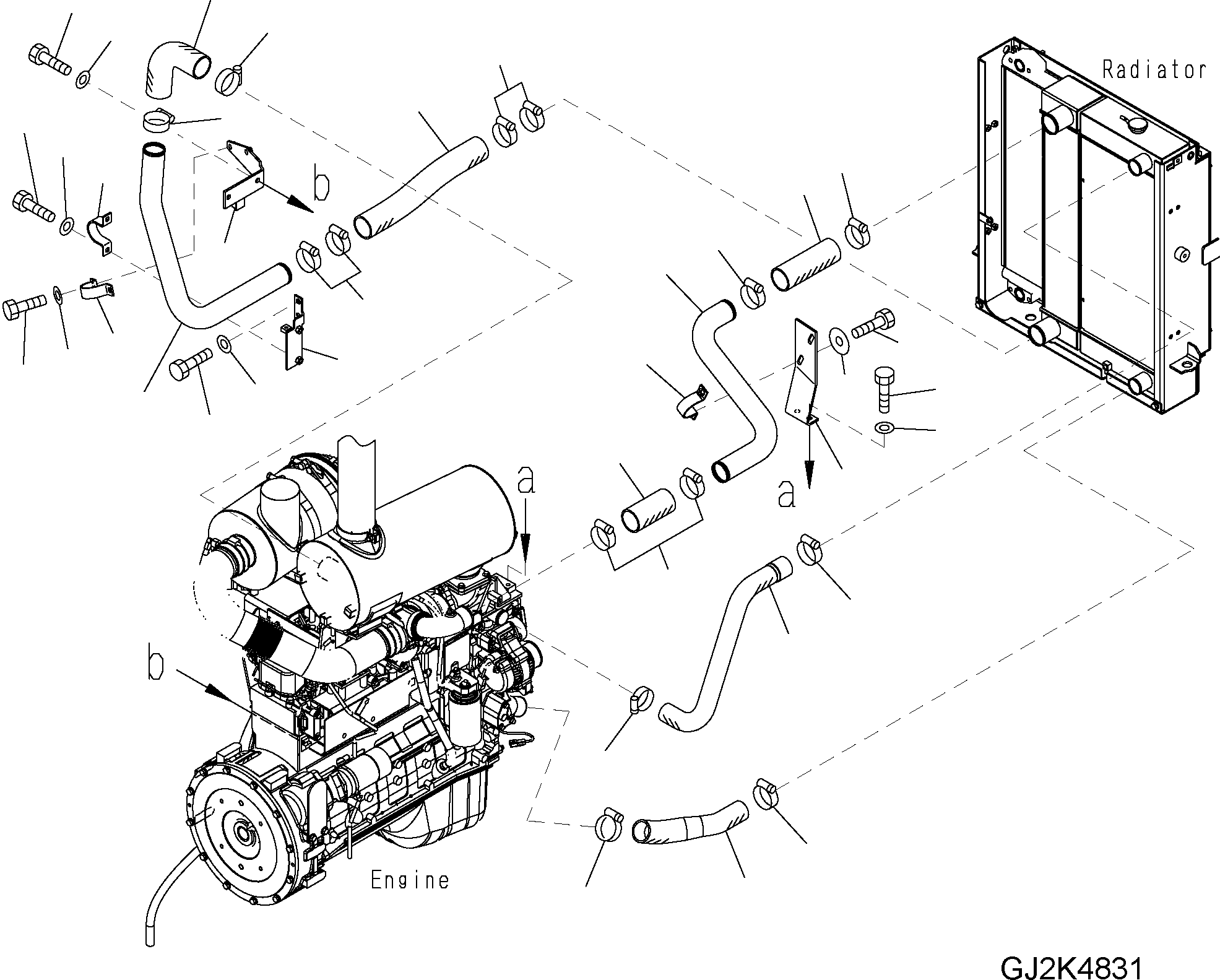 Wheel Loaders Komatsu / WA250PZ-5 S/N H50051 - Up(wa250pz) / COOLING LINE(C0-9 : C0120-01A0)