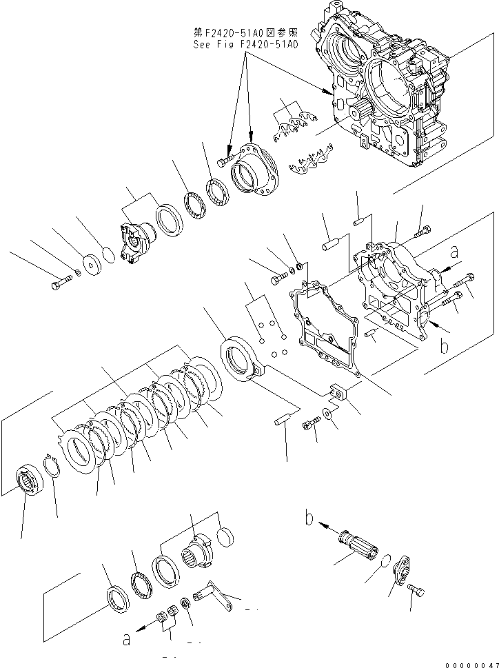 Wheel Loaders Komatsu / WA270-5 S/N 70001-UP(wa270-5r) / TRANSFER (4/4) (OUTPUT)(150060 : F2420-54A0)