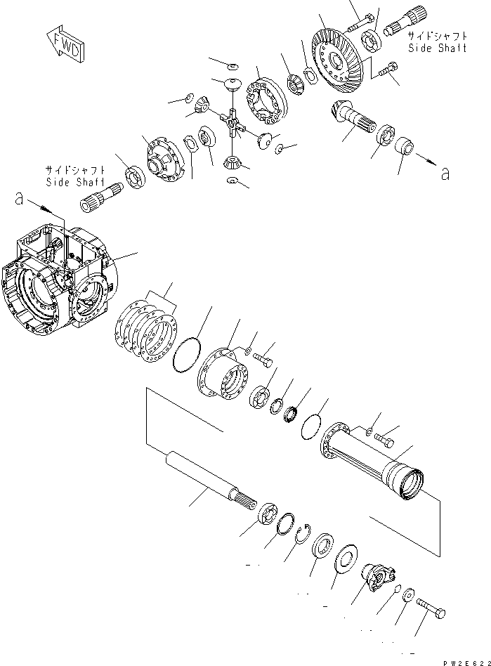 Wheel Loaders Komatsu / WA270-5 S/N 70001-UP(wa270-5r) / FRONT AXLE (DIFFERENTIAL)(150150 : F4400-02A0)