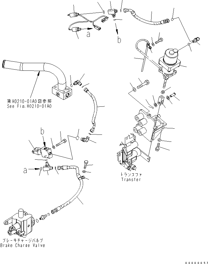 Wheel Loaders Komatsu / WA270-5 S/N 70001-UP(wa270-5r) / PARKING BRAKE CONTROL(150200 : F4460-01A0)