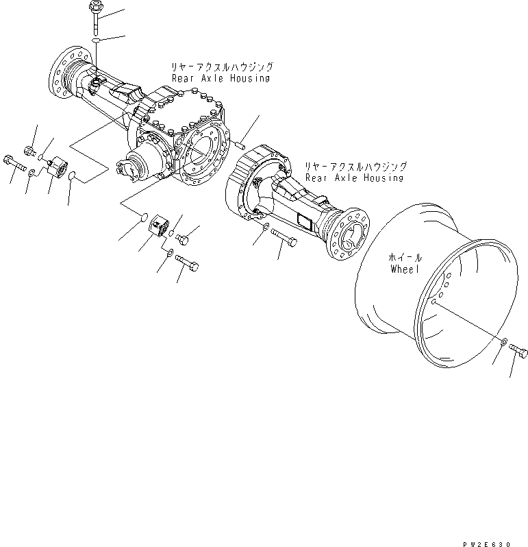 Wheel Loaders Komatsu / WA270-5 S/N 70001-UP(wa270-5r) / REAR AXLE (MOUNTING PARTS AND VALVE)(150260 : F4500-04A0)