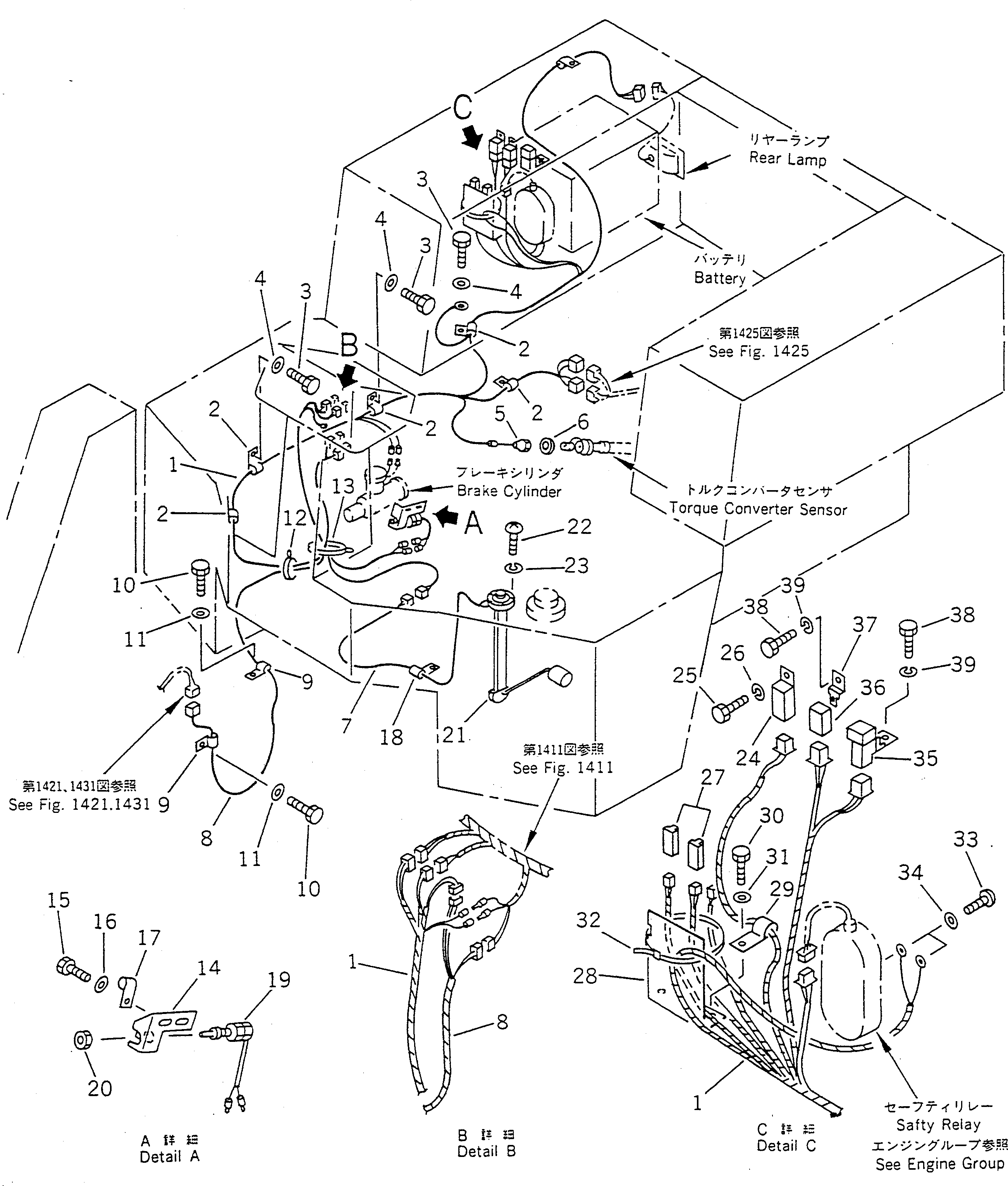 Wheel Loaders Komatsu / WA30-3 S/N 9001-UP(wa30-3c) / ELECTRICAL SYSTEM (CENTER)(#10803-)(030120 : 1423A)