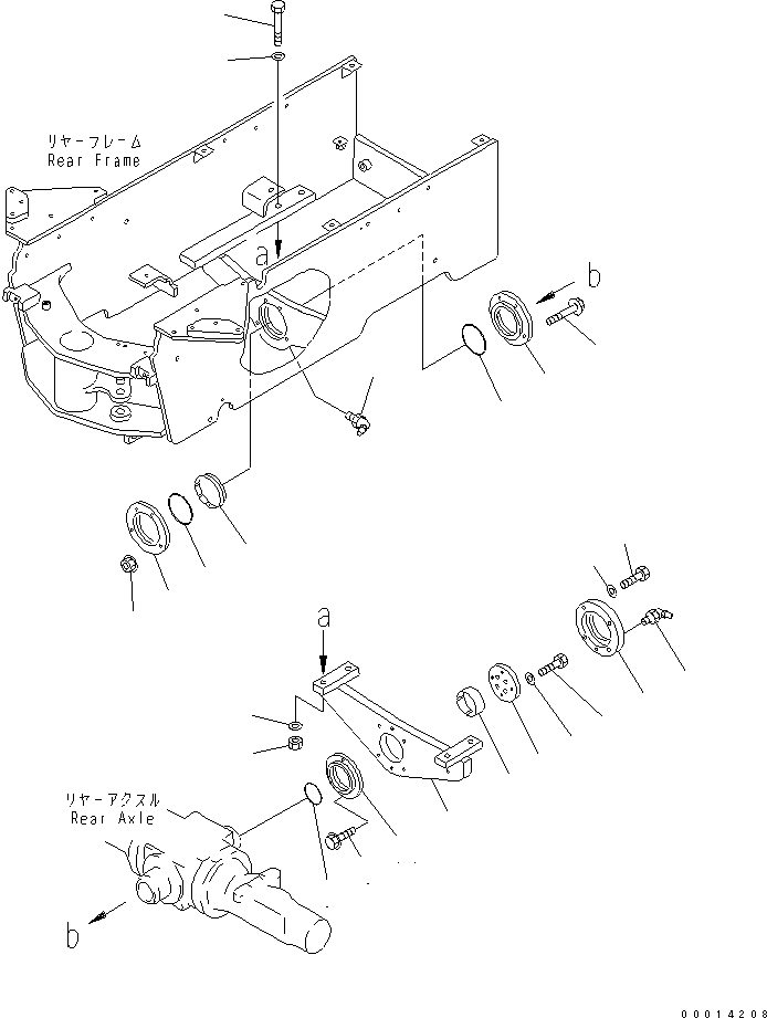 Wheel Loaders Komatsu / WA30-5 S/N 26001-UP (For North America)(wa30-5-c) / REAR AXLE SUPPORT(210070 : J4210-01A0)