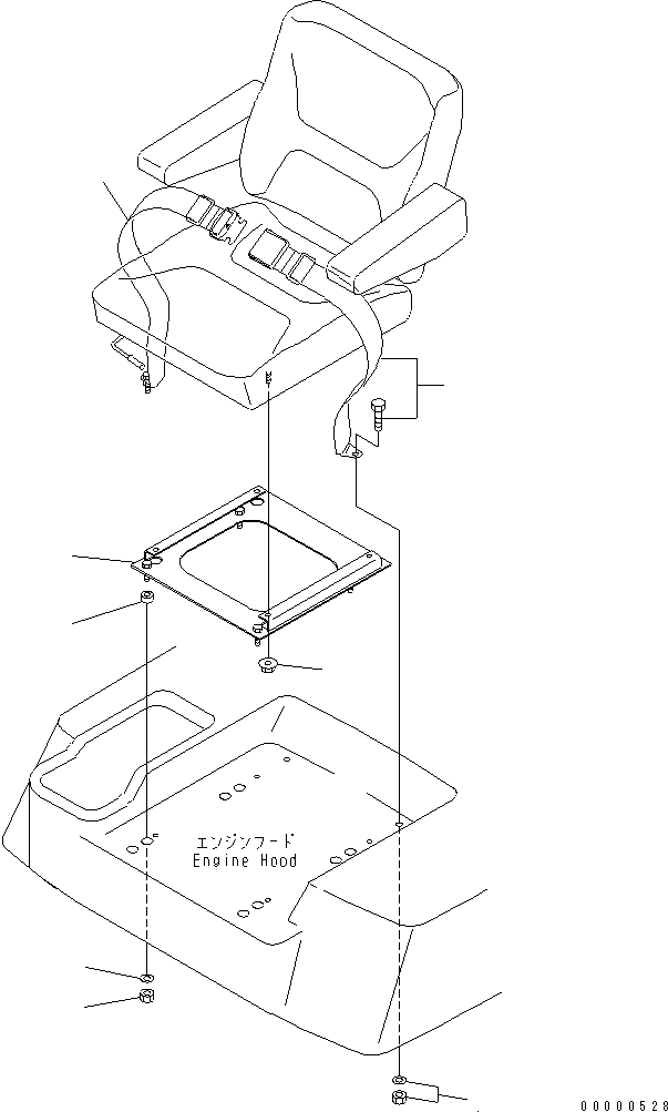 Wheel Loaders Komatsu / WA30-5 S/N 26001-UP (For North America)(wa30-5-c) / SEAT BELT (50MM) (FOR RIGID SEAT)(240030 : K0160-01A0)