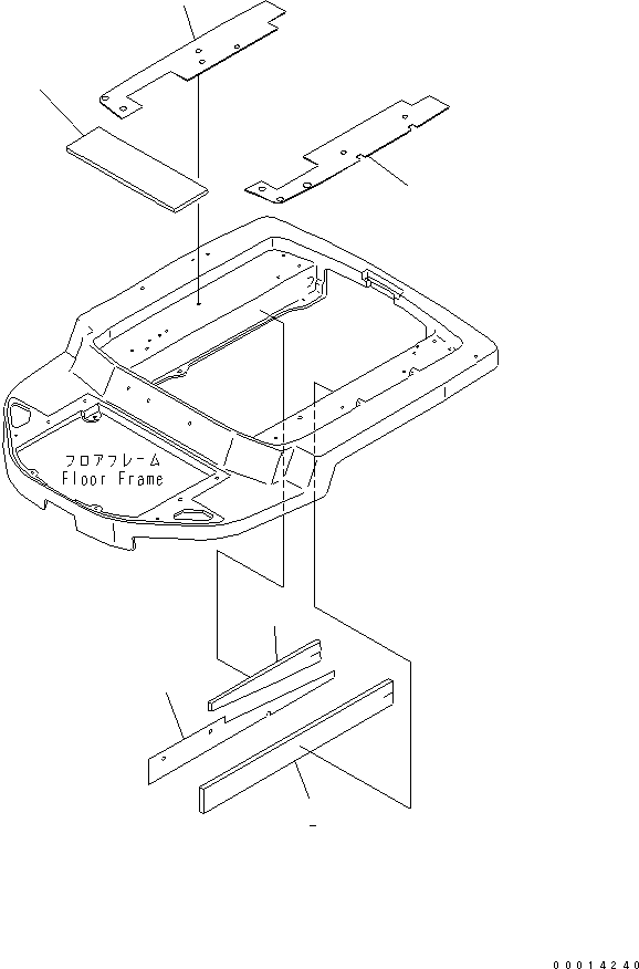 Wheel Loaders Komatsu / WA30-5 S/N 26001-UP (For North America)(wa30-5-c) / FLOOR FRAME (SHEET)(240100 : K4200-02A0)