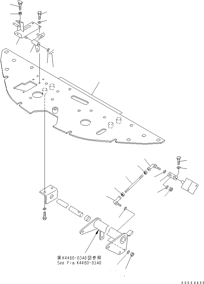 Wheel Loaders Komatsu / WA30-5 S/N 26001-UP (For North America)(wa30-5-c) / BRAKE CONTROL (BRAKE LINK) (2/2) (WITH TACHOGRAPH)(240230 : K4460-04A2)