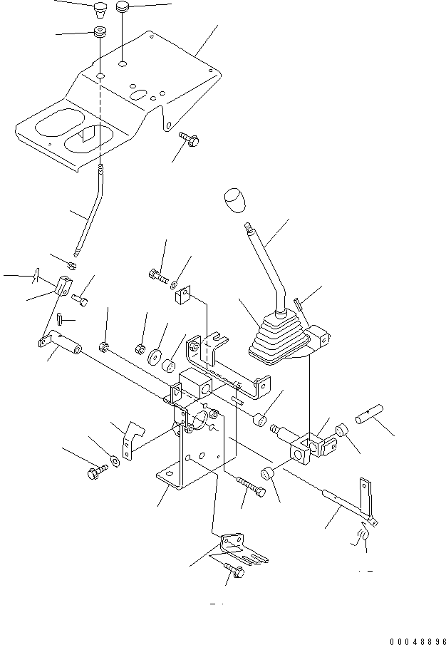 Wheel Loaders Komatsu / WA30-5 S/N 26001-UP (For North America)(wa30-5-c) / WORK EQUIPMENT CONTROL (LEVER) (FOR HAND THROTTLE)(240270 : K4500-01A3)