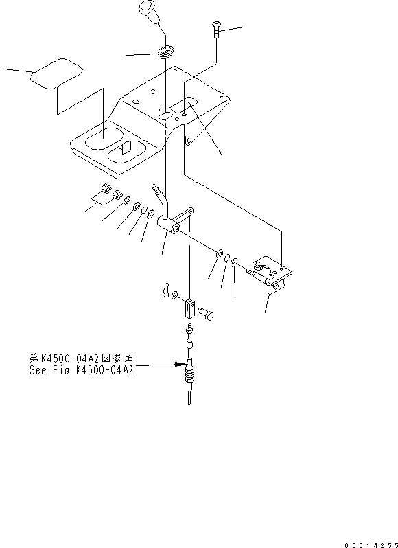 Wheel Loaders Komatsu / WA30-5 S/N 26001-UP (For North America)(wa30-5-c) / WORK EQUIPMENT CONTROL (HAND THROTTLE LINK)(240300 : K4500-03A2)