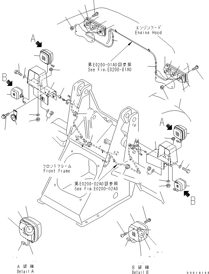 Wheel Loaders Komatsu / WA30-5-CB S/N 26001-UP(wa30-5-r) / VEHICLE LAMP AND HONE (VEHICLE INSPECTION PARTS)(120130 : E0300-01A2)