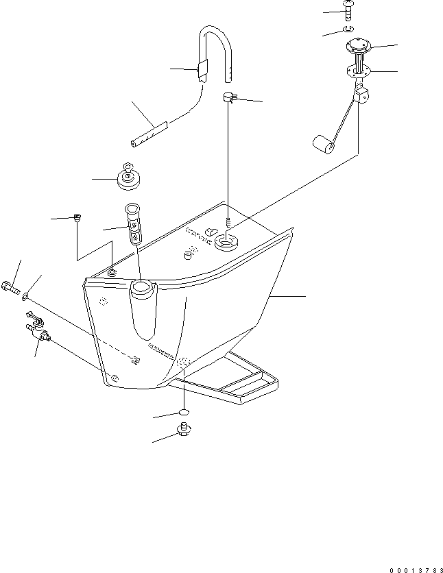 Wheel Loaders Komatsu / WA30-5-CN S/N 26001-UP(wa30-50r) / FUEL TANK AND PIPING(090010 : D0100-01A0)
