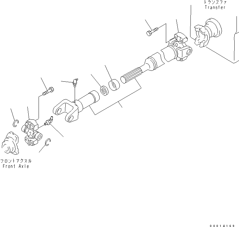Wheel Loaders Komatsu / WA30-5-CN S/N 26001-UP(wa30-50r) / FRONT DRIVE SHAFT(150060 : F4230-01A0)