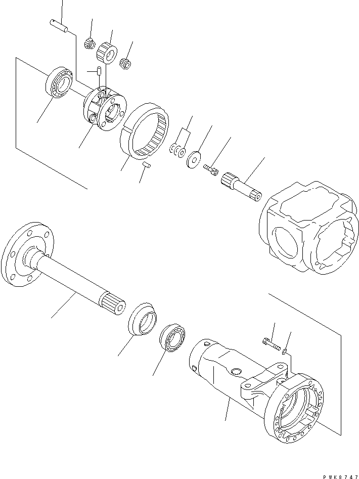 Wheel Loaders Komatsu / WA30-5-CN S/N 26001-UP(wa30-50r) / REAR AXLE (FINAL DRIVE¤ R.H.)(150110 : F4530-01A0)