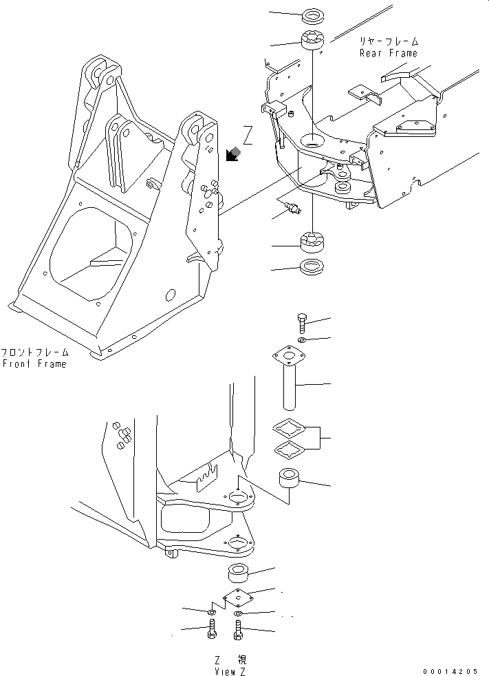 Wheel Loaders Komatsu / WA30-5-CN S/N 26001-UP(wa30-50r) / HINGE PIN(210030 : J4130-01A0)