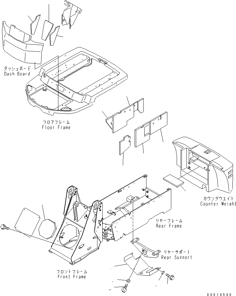 Wheel Loaders Komatsu / WA30-5-CN S/N 26001-UP(wa30-50r) / UNDER GUERD(270010 : M3810-01A0)