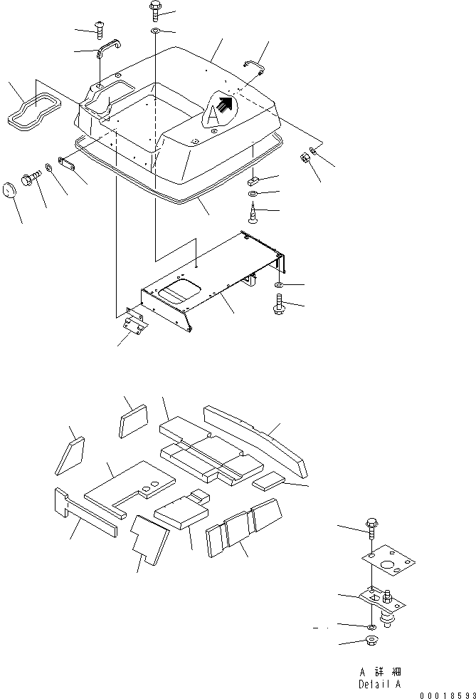 Wheel Loaders Komatsu / WA30-5-CN S/N 26001-UP(wa30-50r) / ENGINE HOOD (SEAT BELT)(270040 : M4100-01A3)
