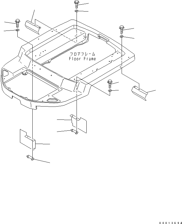 Wheel Loaders Komatsu / WA30-5-CN S/N 26001-UP(wa30-50r) / FLOOR FRAME COVER(270120 : M4230-01A0)