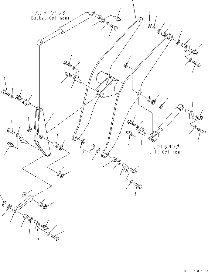 Wheel Loaders Komatsu / WA30-5-CN S/N 26001-UP(wa30-50r) / LIFT ARM AND BELLCRANK(330010 : T4110-01A0)