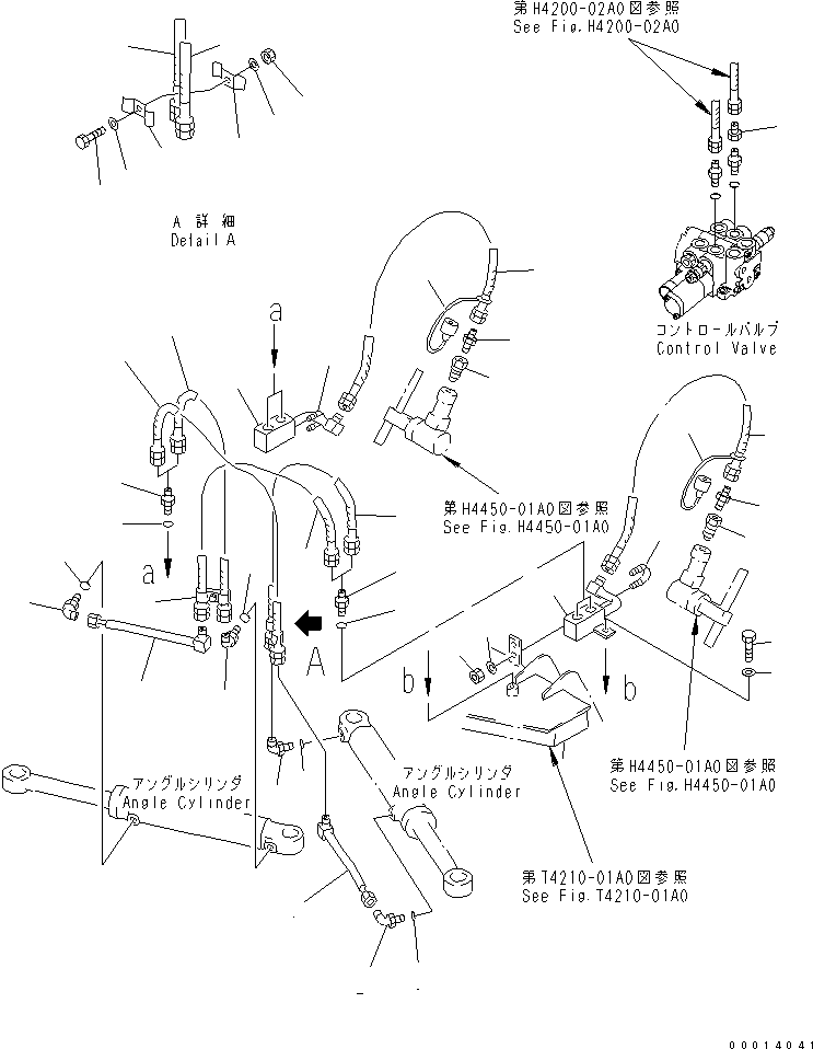 Wheel Loaders Komatsu / WA30-5-CN S/N 26001-UP(wa30-50r) / PITCH AND ANGLE SNOW PLOW (HYDRAULIC PIPING)(330270 : T4210-03A0)