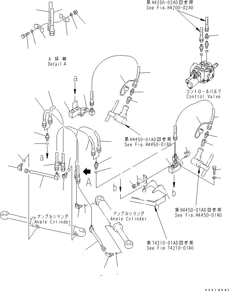 Wheel Loaders Komatsu / WA30-5-CN S/N 26001-UP(wa30-50r) / PITCH AND ANGLE SNOW PLOW LINE (HYDRAULIC PIPING) (FOR MULTI COUPLER)(330280 : T4210-03A1)