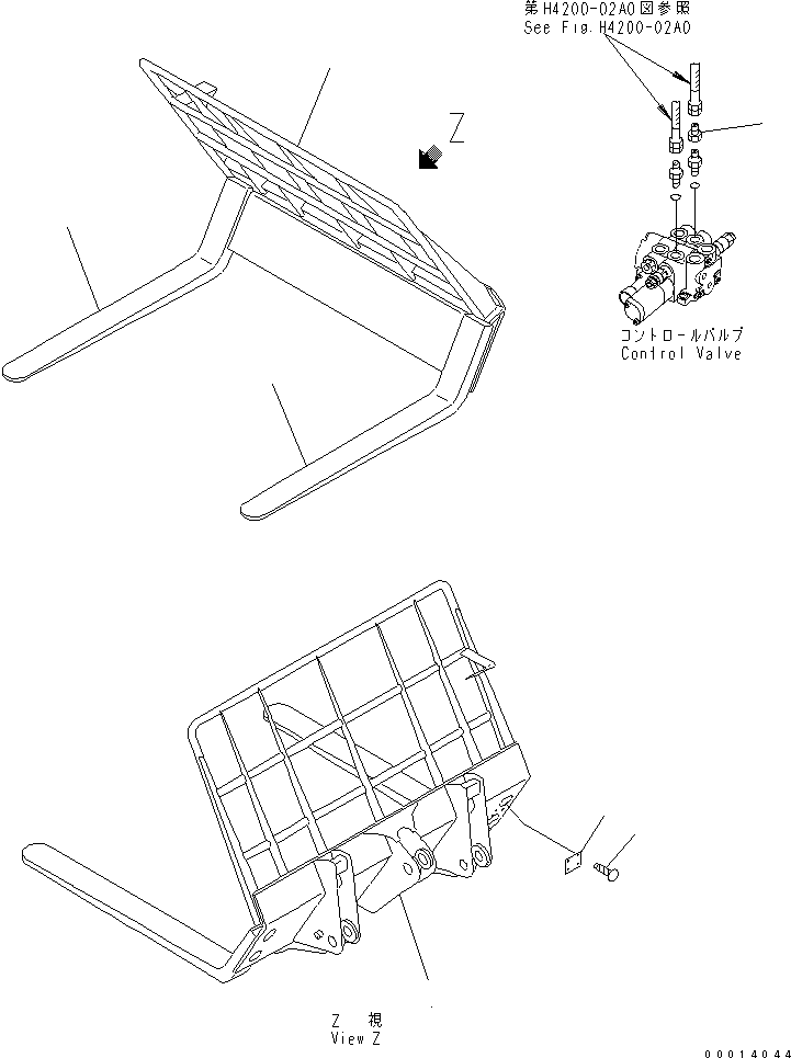 Wheel Loaders Komatsu / WA30-5-CN S/N 26001-UP(wa30-50r) / DUMPING FORK(330290 : T4220-01A0)