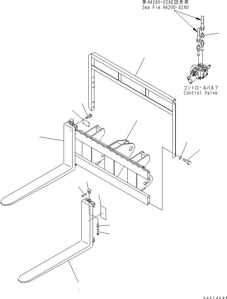Wheel Loaders Komatsu / WA30-5-CN S/N 26001-UP(wa30-50r) / LUMBER FORK(330300 : T4220-01A1)