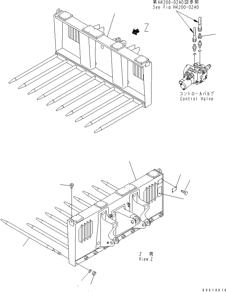 Wheel Loaders Komatsu / WA30-5-CN S/N 26001-UP(wa30-50r) / UTILITY FORK(330310 : T4220-01A2)