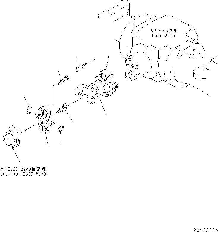 Wheel Loaders Komatsu / WA30-5 S/N 15001-UP(wa30-5c) / REAR DRIVE SHAFT(150150 : F4240-01A0)