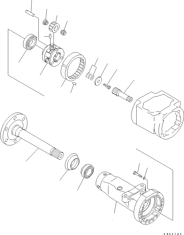 Wheel Loaders Komatsu / WA30-5 S/N 15001-UP(wa30-5c) / FRONT AXLE (FINAL DRIVE¤ R.H.)(150170 : F4430-02A0)