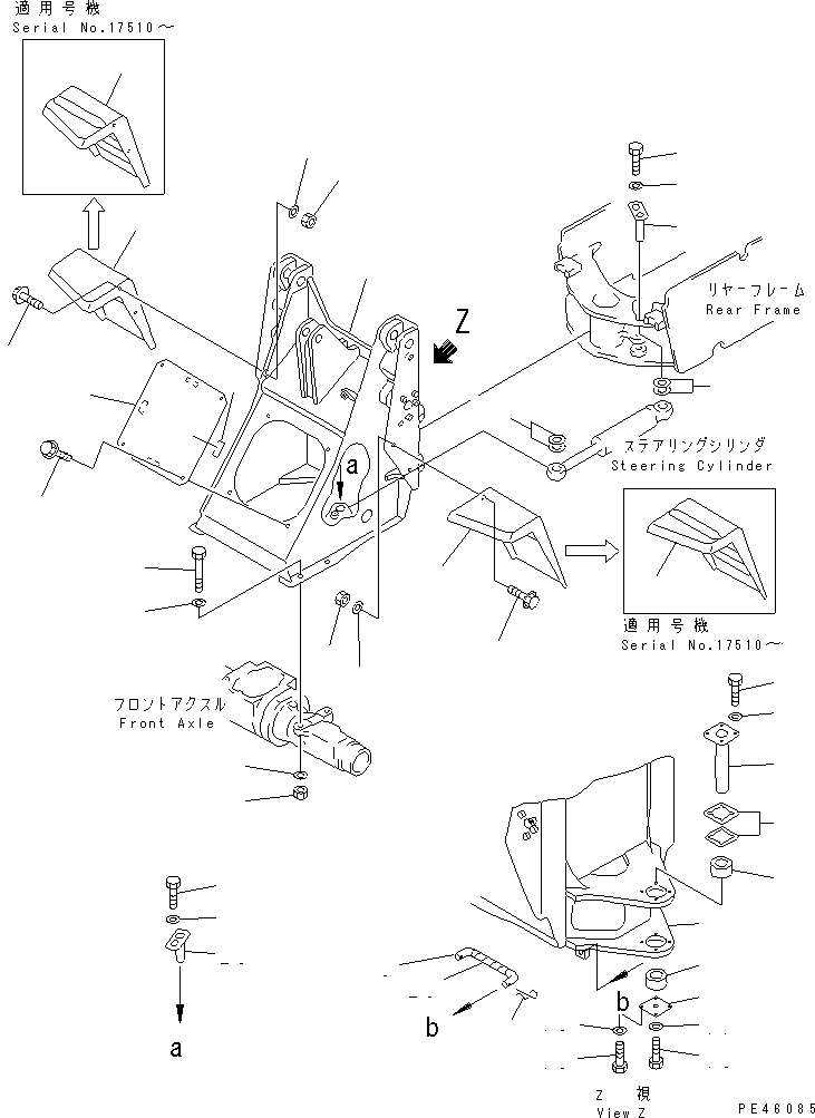 Wheel Loaders Komatsu / WA30-5 S/N 15001-UP(wa30-5c) / FRONT FRAME(#15001-17839)(210010 : J4110-01A0)