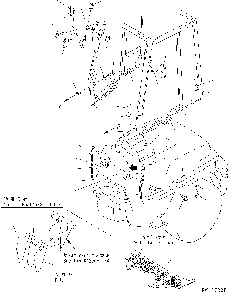 Wheel Loaders Komatsu / WA30-5 S/N 15001-UP(wa30-5c) / CAB MOUNTING PARTS(#17690-)(240040 : K0210-01A0A)