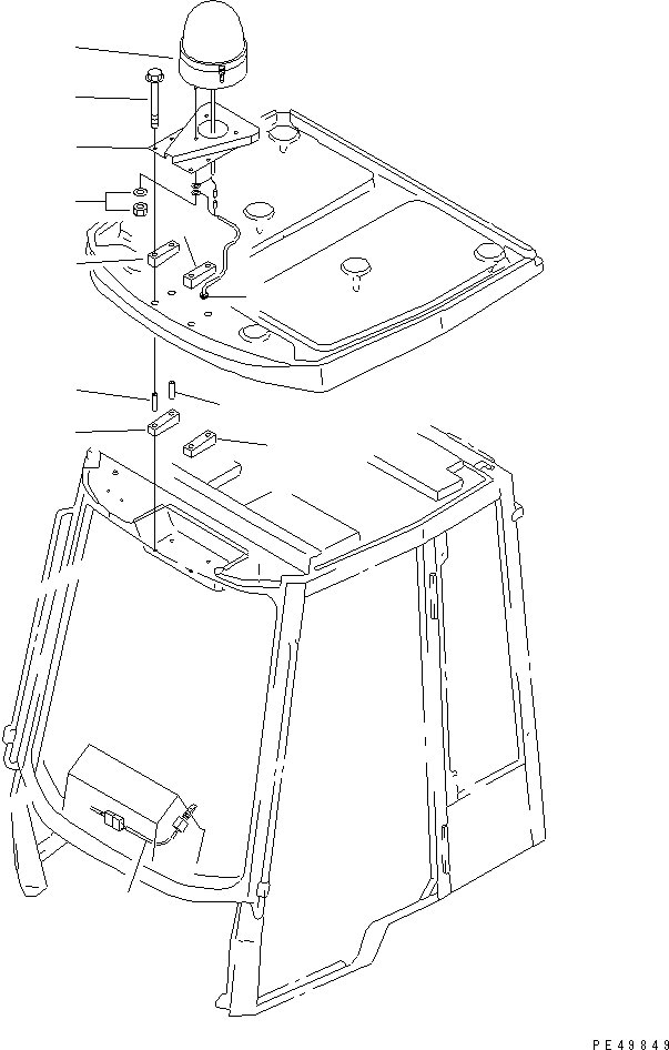 Wheel Loaders Komatsu / WA30-5 S/N 15001-UP(wa30-5c) / BEACON LAMP (WITH CAB)(#15001-18969)(240210 : K0210-10A1)