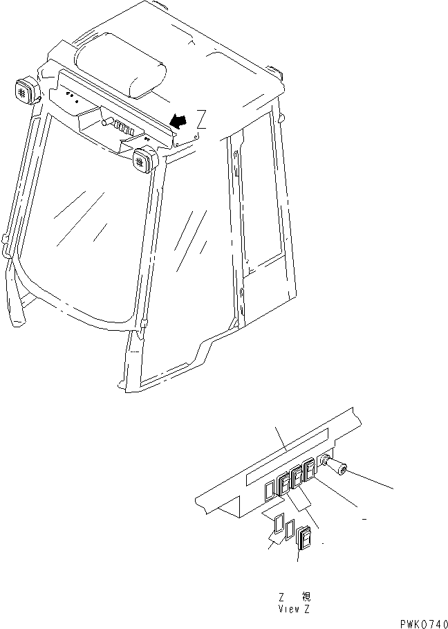 Wheel Loaders Komatsu / WA30-5 S/N 15001-UP(wa30-5c) / SWITCH(#18970-)(240260 : K0210-13A2)