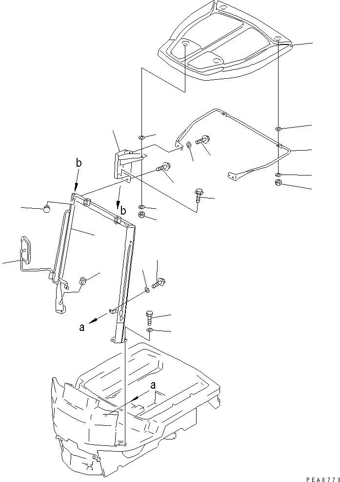 Wheel Loaders Komatsu / WA30-5 S/N 15001-UP(wa30-5c) / CANOPY (FOR BACK HOE)(240310 : K0410-01A3)