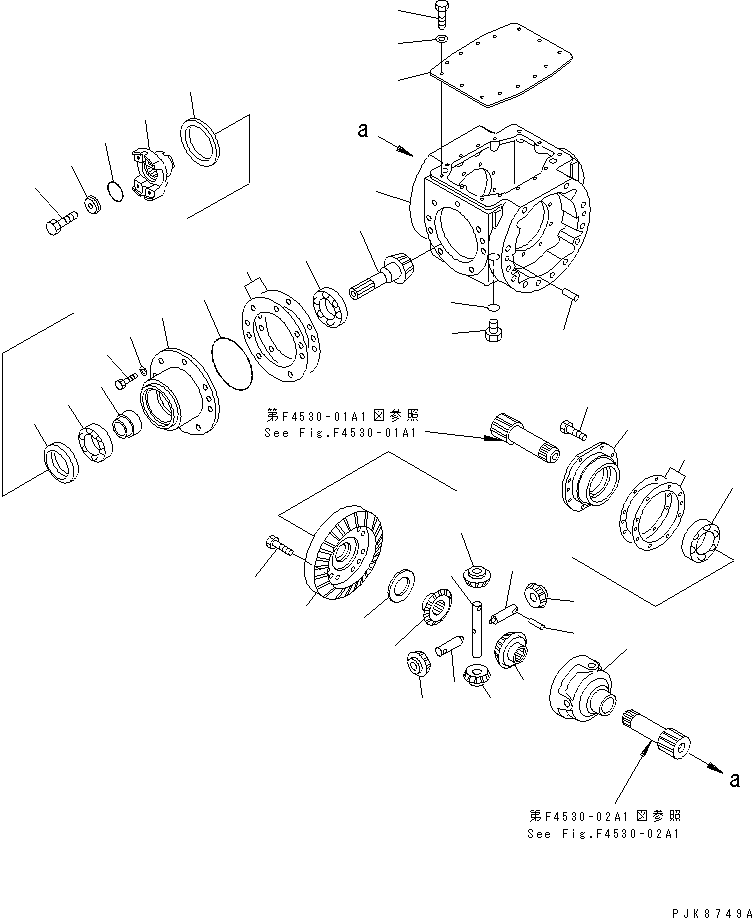 Wheel Loaders Komatsu / WA30-5 S/N 15001-25999 (For North America)(wa30-5nc) / REAR AXLE (DIFFERENTIAL) (NORTH AMERICA SPEC.)(#22005-)(150160 : F4530-03A1)