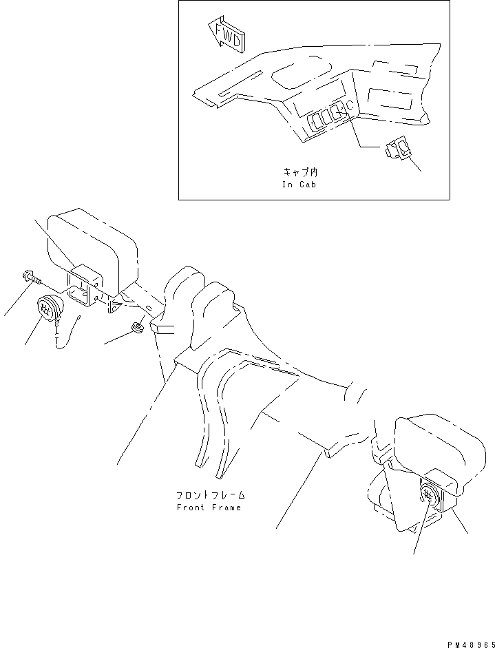 Wheel Loaders Komatsu / WA300-3A-XW S/N 50001-52999(wa300-2r) / FOG LAMP (WITH 2-PERSONS CAB)(#50001-)(030070 : 1717)