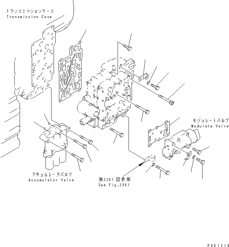 Wheel Loaders Komatsu / WA300-3A-XW S/N 50001-52999(wa300-2r) / TRANSMISSION CONTROL VALVE (1/4) (MOUNTING) (SNOW REMOVING SPEC.)(#50001-)(060130 : 2341)