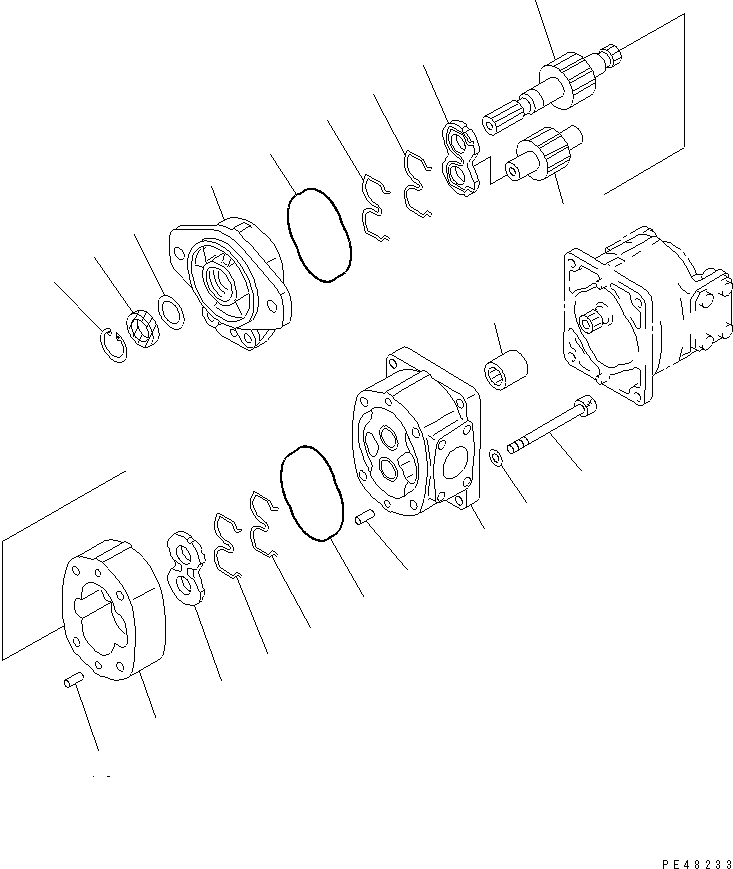 Wheel Loaders Komatsu / WA300-3A-XW S/N 50001-52999(wa300-2r) / TRANSMISSION (HYDRAULIC PUMP) (1/2) (SNOW REMOVING SPEC.)(#50001-)(060190 : 2351)